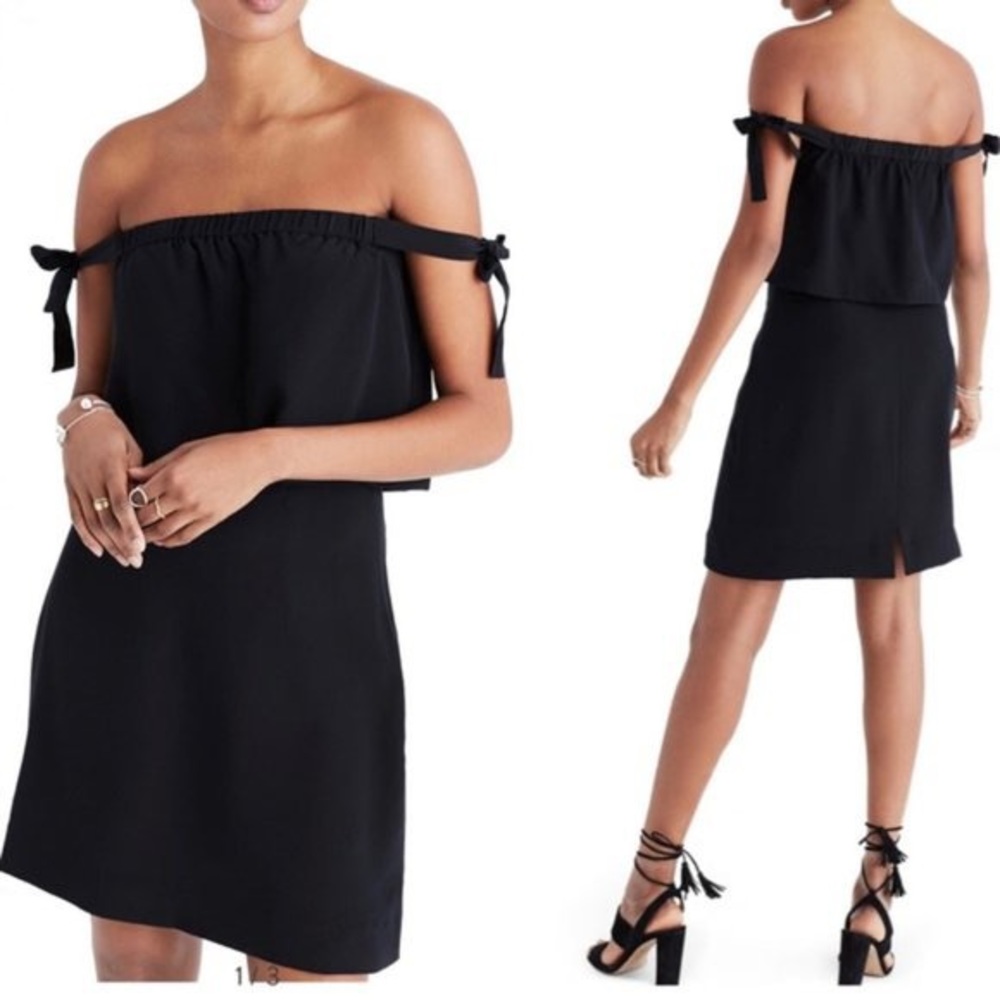 Madewell Silk Off the Shoulder Dress 14